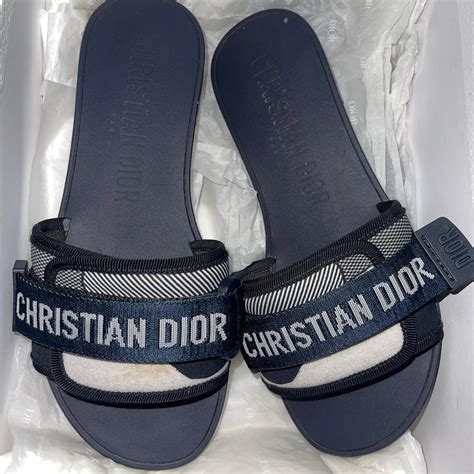 dior slides leather|christian dior slides for sale.